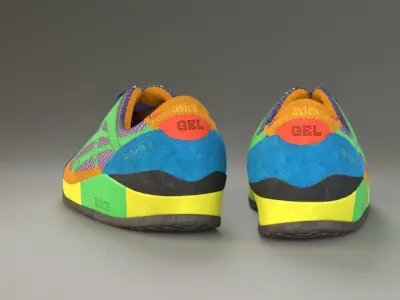 Sneakers ASICS 3D model Free 3D model