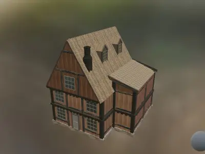 4K Quality AAA NEXT GEN game-ready model of town house 3D model