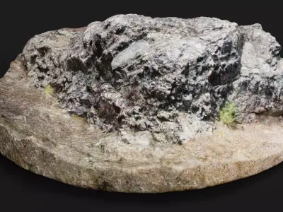 Rock V1 - Scanned Low-poly 3D model