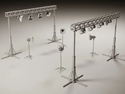 Lighting Truss Stand Low-poly 3D model