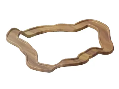 Wooden Sports Toy Race Track 3D model