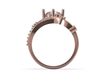 Jewelry printable solitaire ring model sr0129 3D print model