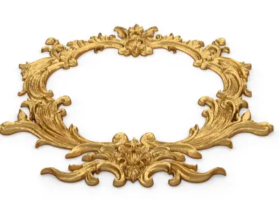 Plaster decorative frame ornament 28 3D model