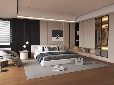 Bedroom interior  05 3D model