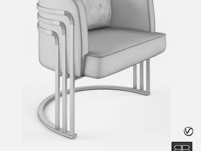 Bespoke by Usher - Art Deco Chair  3D model