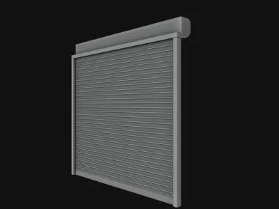Roller garage door Free low-poly 3D model