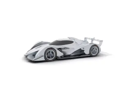 Sleek Racing Car model pack Low-poly 3D model