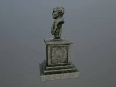 Cesare roman bust Low-poly 3D model