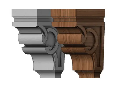 Simple celtic corbel bracket 3D print model
