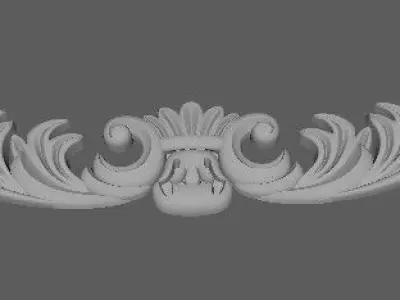 Central decor ornament for furniture 3D model 743