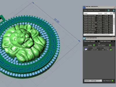 Luxury Lion pendant 3D print model