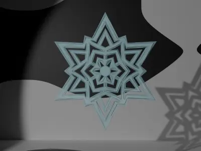 Snowflake Free low-poly 3D model