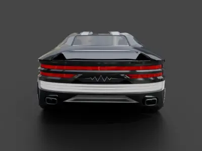 Futuristic concept car 3D model