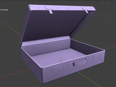 Briefcase Low Poly Game Ready Unreal Engine Low-poly 3D model
