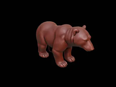 Polar Bear Animal Sculpture 3D print model get