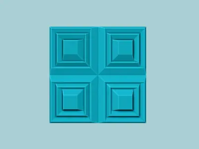 Wall Panel A06 Squares - Interior Design Decoration 3D print model