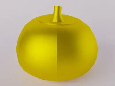 Gold Halloween Pumpkin Low-poly 3D model