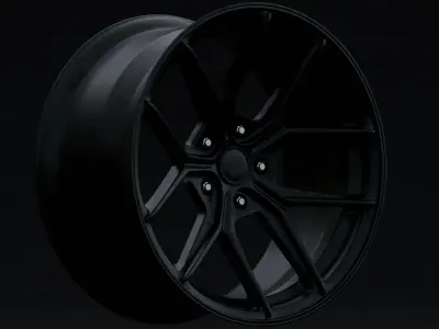 Enkei TSR X Aftermarket Wheel Low-poly 3D model