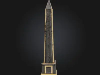 Obsidian Obelisk  Dark Elegance in Volcanic Stone 3D model