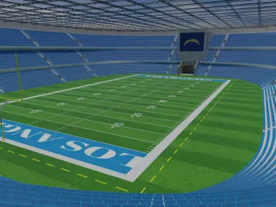 Los Angeles Chargers - American Football Stadium Low-poly 3D model