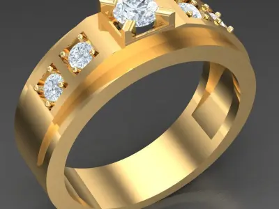 Luxury Men Rings Designs 4MR075 3D print model
