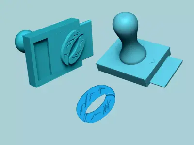 Stamp 112 - LOTR Ring - Fondant Decoration Maker Toy 3D print model