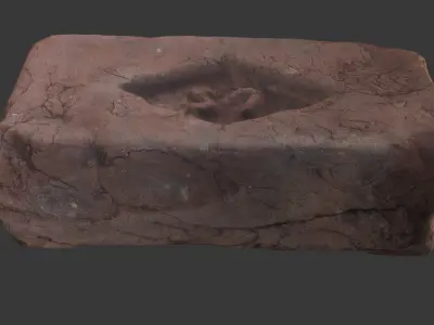 Clay Brick 3D Scan Low-poly 3D model