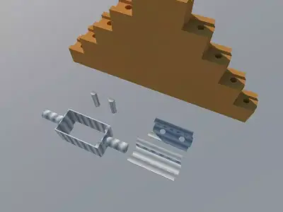 interlocking brick form for manual production 3D model