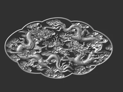 Dragons pendant 3D print model