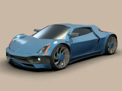 Conceptor x sports concept car 3D model