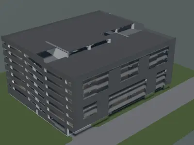 Parking garage building 3D model