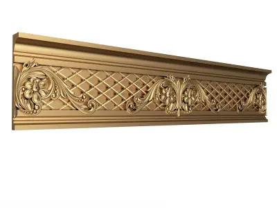 Cornice Decoration Molding 014 Low-poly 3D model