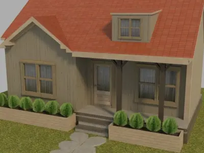 Low poly House GAME READY Low-poly 3D model