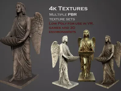 Baptismal Angel Low-poly 3D model