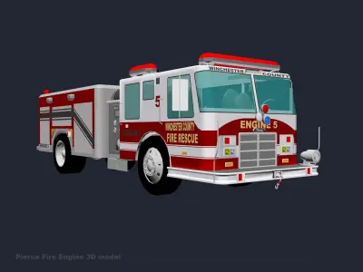 Pierce Fire Engine  3D model