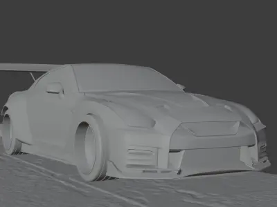 Nissan Gtr  Low-poly 3D model