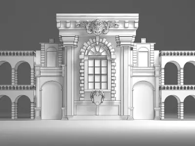 English Wall 3D model get