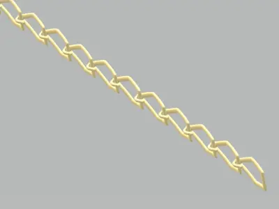 Bracelet - 3 gold hexagonal link 3D print model