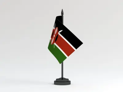 Table Flag Kenya 3D model