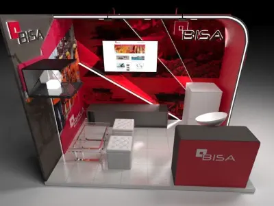2x3 stand for product exhibition 3D model
