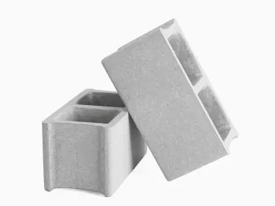 Concrete Construction Blocks 02 Low-poly 3D model