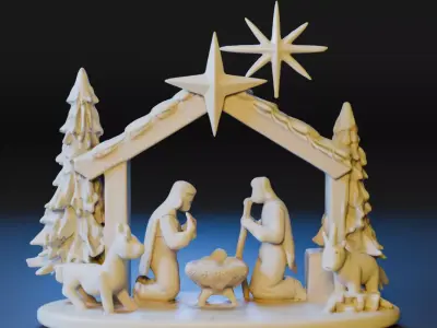 nativity scene 3D model