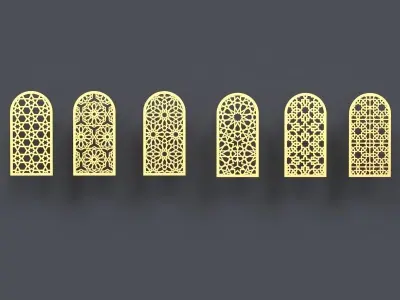 Arabic Pattern Panel 3 3D model