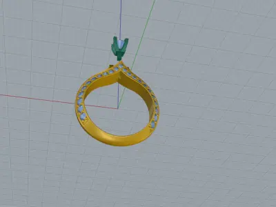 Ring jewelery 3D print model