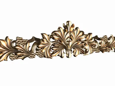 Carved decor model for cnc 17 3D model