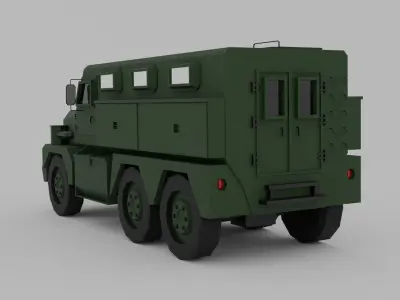 3D model low-poly MRAP Low-poly 3D model