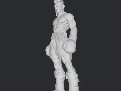 muay-thai fighter 3D print model