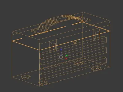 Toolbox Low-poly 3D model