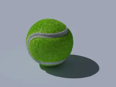 Tennis court ball Low-poly 3D model