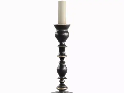 Elegant Candlestick 02 Low-poly 3D model